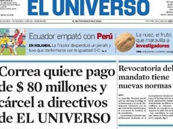 Noticia Radio Panamá | Ecuador: Columna que generó condena a El Universo por supuesta calumnia