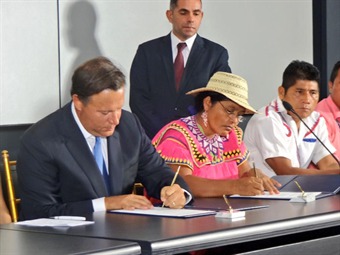 Noticia Radio Panamá | Gobierno y Dirigentes Indígenas firman acuerdo de diálogo