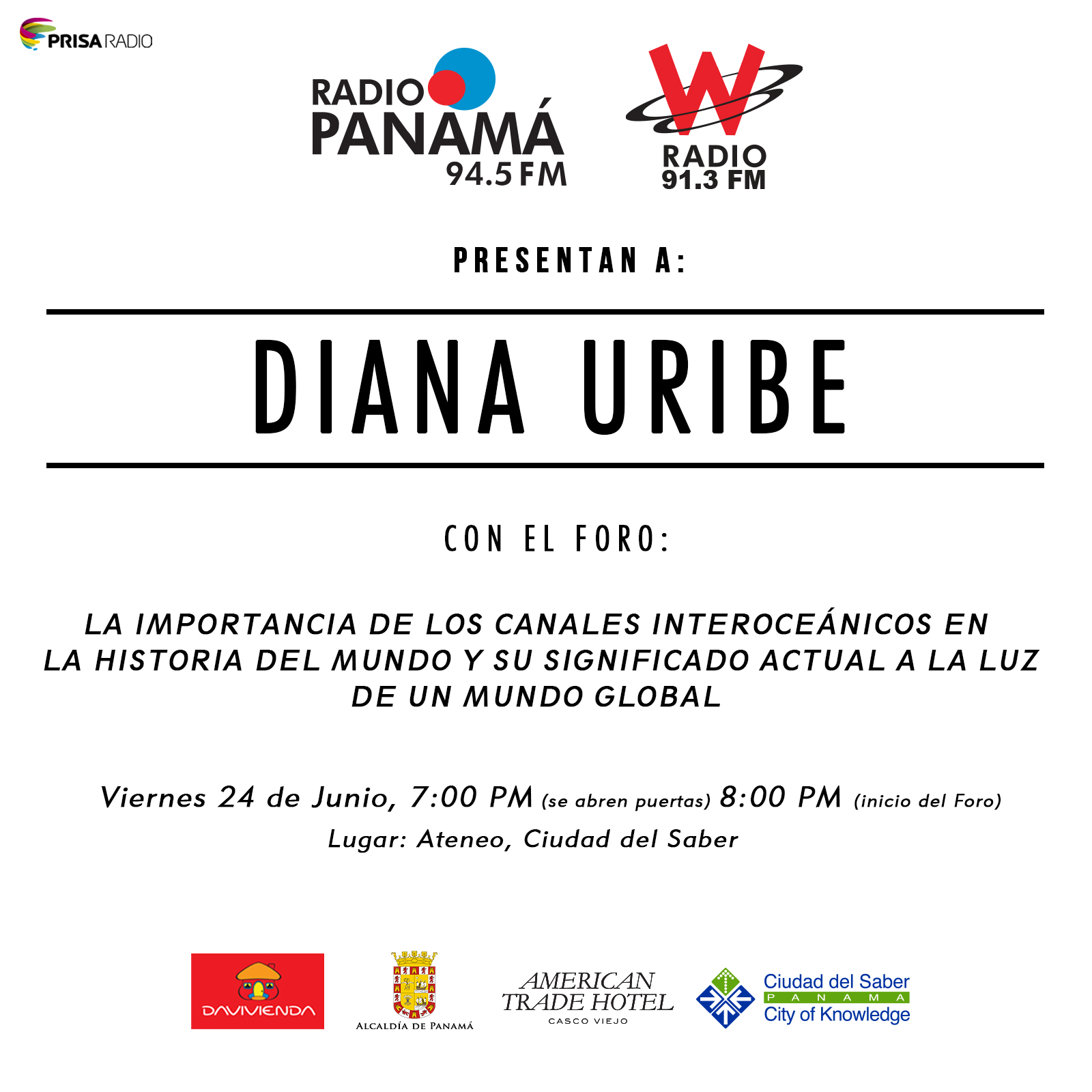 Noticia Radio Panamá | Radio Panamá presenta a Diana Uribe en foro Magistral