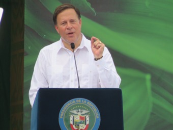 Noticia Radio Panamá | Discurso del Presidente Varela en los actos de inauguración del Canal Ampliado desede la esclusa de Agua Clara