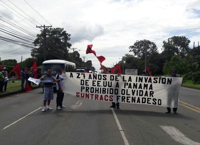 Noticia Radio Panamá | Frenadeso marcha en conmemoración de los 27 años de la invasión