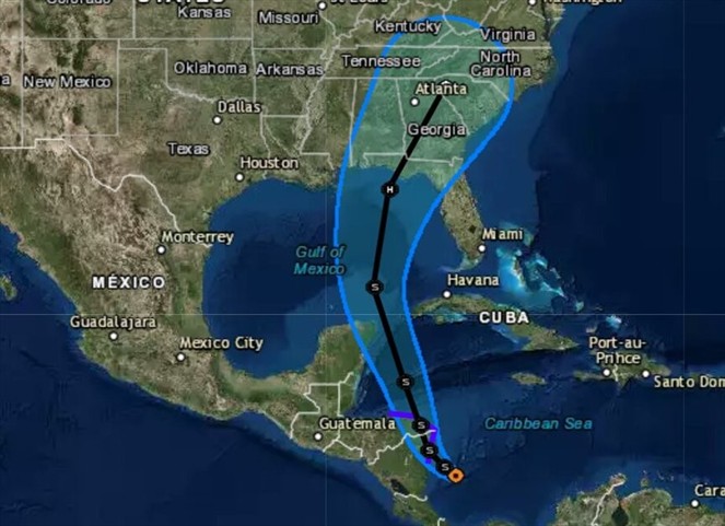 Noticia Radio Panamá | Huracán Nate pierde fuerza y se convierte en depresión tropical con dirección noroeste en Estados Unidos.