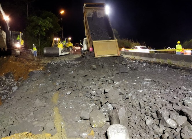 Noticia Radio Panamá | Culmina el vaciado de concreto en los trabajos de reparación en Loma Cová, se mantiene un avance de 40%