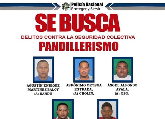 Noticia Radio Panamá | Policía Nacional está tras la pista de seis personas que figuran como los ‘más buscados’ por pandillerismo y homicidio