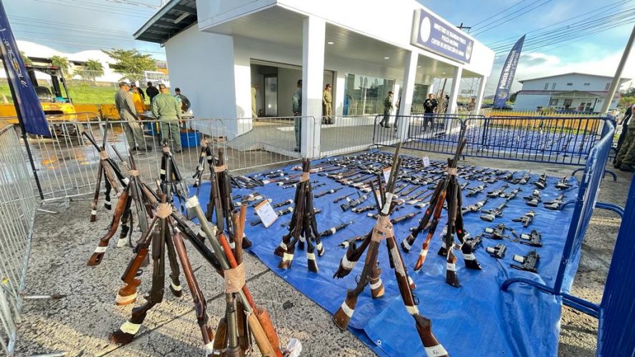 483 armas de fuego fueron destruidas este jueves por la Policía Nacional
