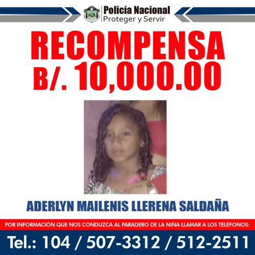 Featured image for “A un mes de su desaparición, aumentan recompensa que permita la ubicación de Aderlyn Llerena a $10 mil”