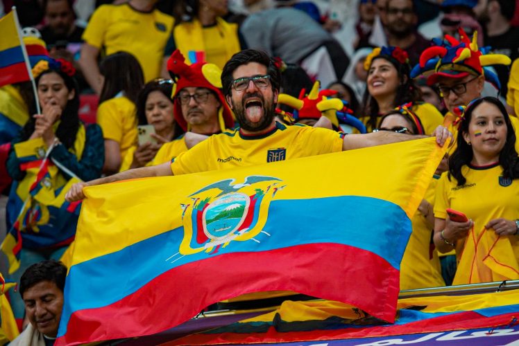 Ecuadorians celebrate victory over Qatar