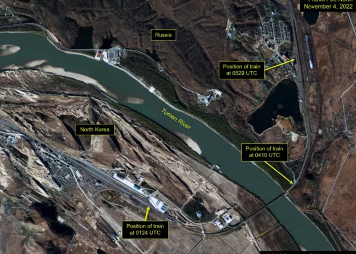 Un tren cruza la frontera de Corea del Norte hacia Rusia tras un informe sobre transferencia de armas