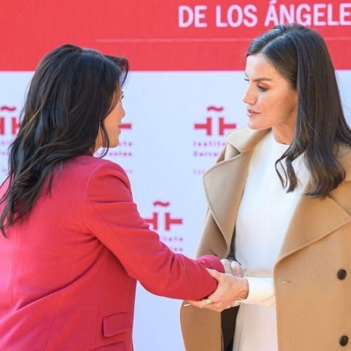 Kate del Castillo and Eugenio Derbez meet with Queen Letizia in Los Angeles