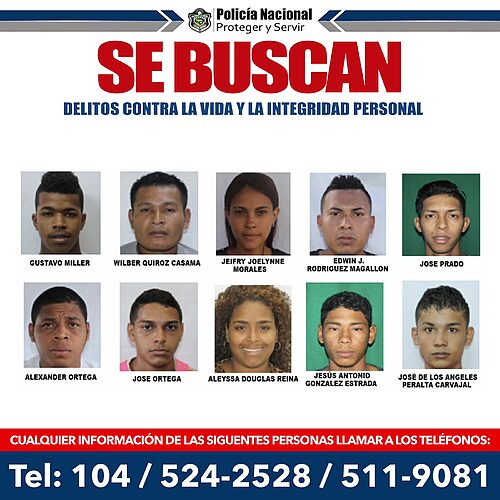 Featured image for “Policía reitera búsqueda de 28 personas vinculadas a hechos de homicidios y tentativa de homicidio”