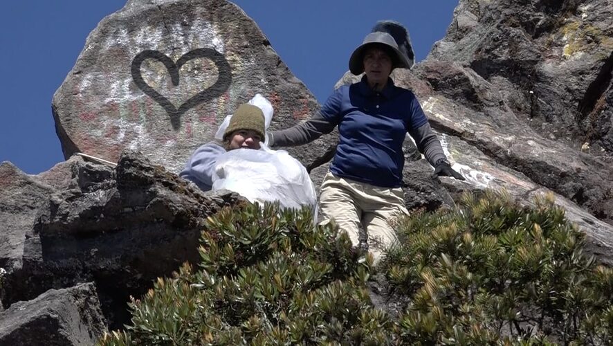 They carry out a cleaning day on the top of the Barú volcano