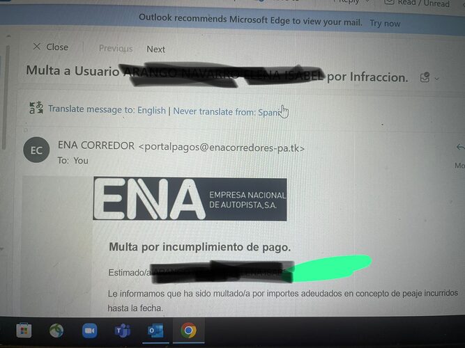 Alert: ENA users are being scammed with fake emails