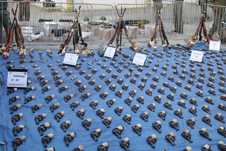 Featured image for “Más de mil armas de fuego fueron destruidas en una ceremonia en la Policía Nacional”