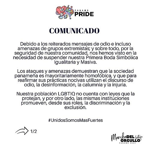 Noticia Radio Panamá | Suspenden bodas masivas LGBTIQ+ que se iban a realizar este sábado