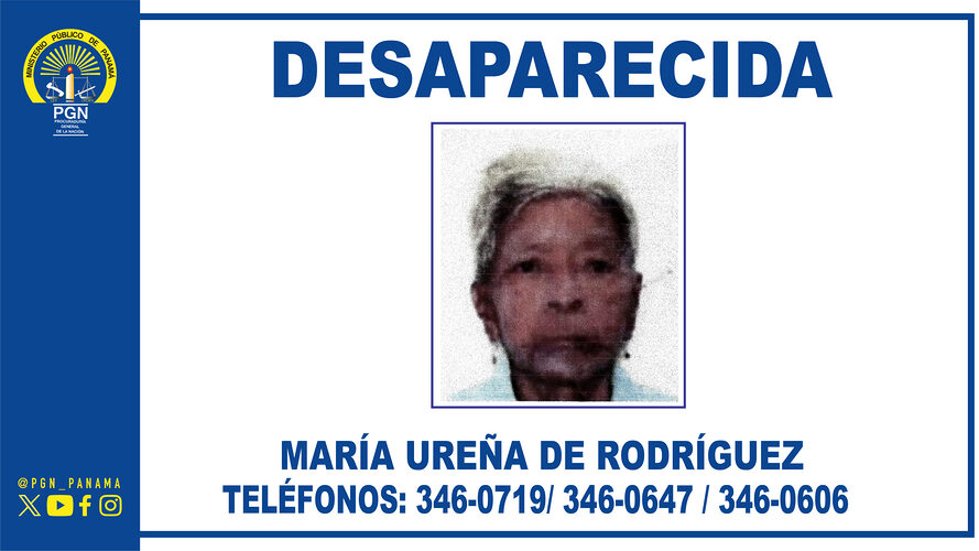 Featured image for “Fiscalía solicita ayuda para ubicar a la señora María Felicidad, desaparecida en San Carlos”