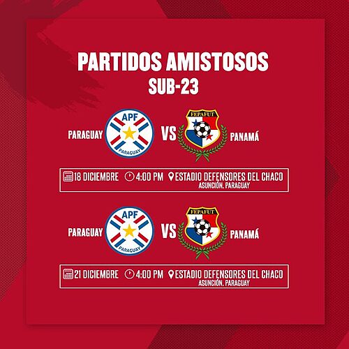 Featured image for “Selección Sub 23 de Panamá cierra el año con dos amistosos ante Paraguay”